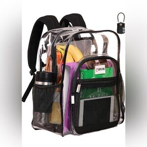 Shylero Transparent Backpack with Black Accents